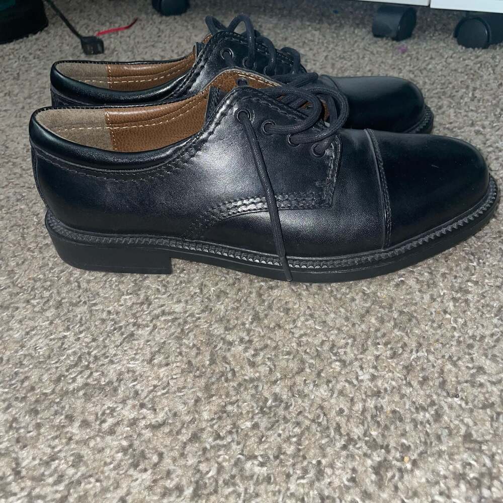 Dockers Men's Gordon Leather Cap Toe Oxford Dress Shoes Black - Picture 2 of 7